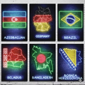 🌎 Custom LED Country Map/Flag Sign – Any Country Available