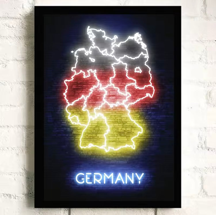 🌎 Custom LED Country Map/Flag Sign – Any Country Available